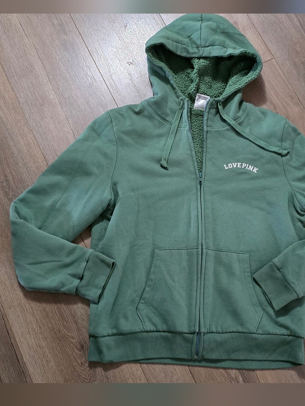 Victorias Secret PINK Green Sherpa Jacket